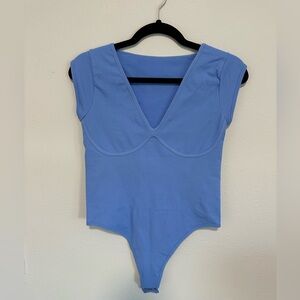 Light blue/perrywinkle cap sleeve body suit